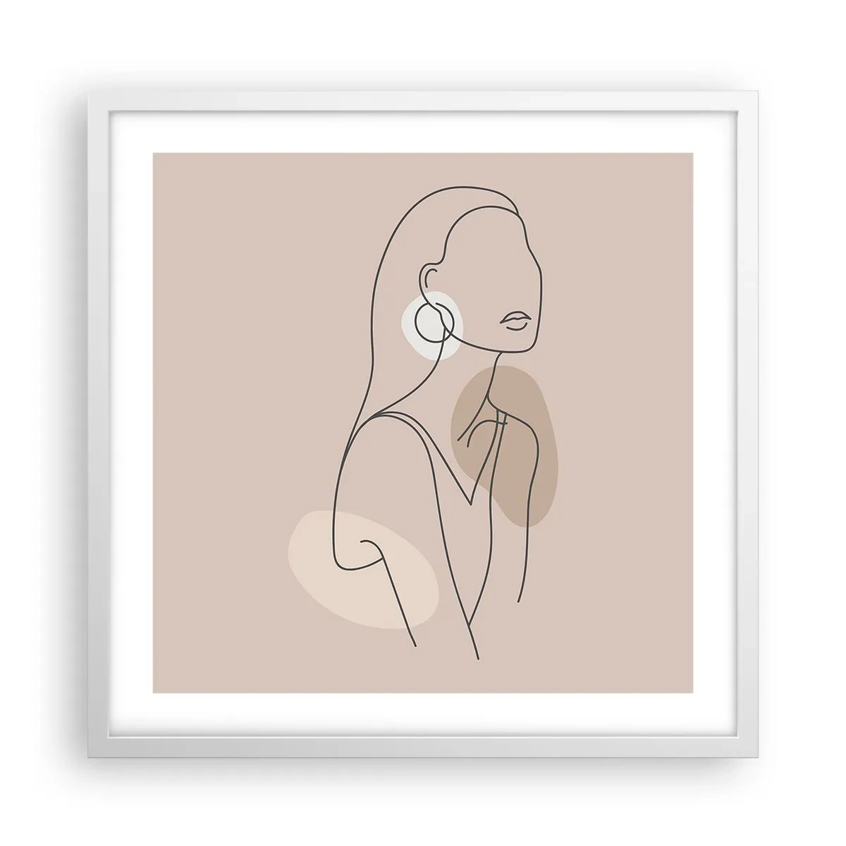 Affisch i vit ram - Flickaktighetens ikon - 50x50 cm