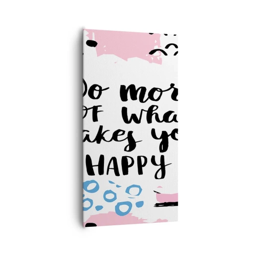 Canvastavla - Bild på duk - Hur man blir lycklig - 65x120 cm