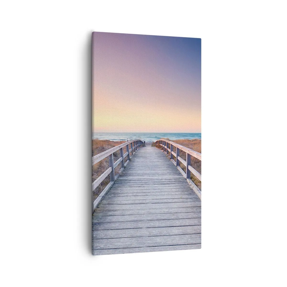 Canvastavla - Bild på duk - Kvällssken i Östersjön - 55x100 cm