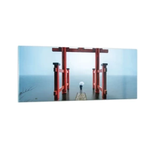 Glastavla - Bild på glas - Japansk begrundan - 100x40 cm