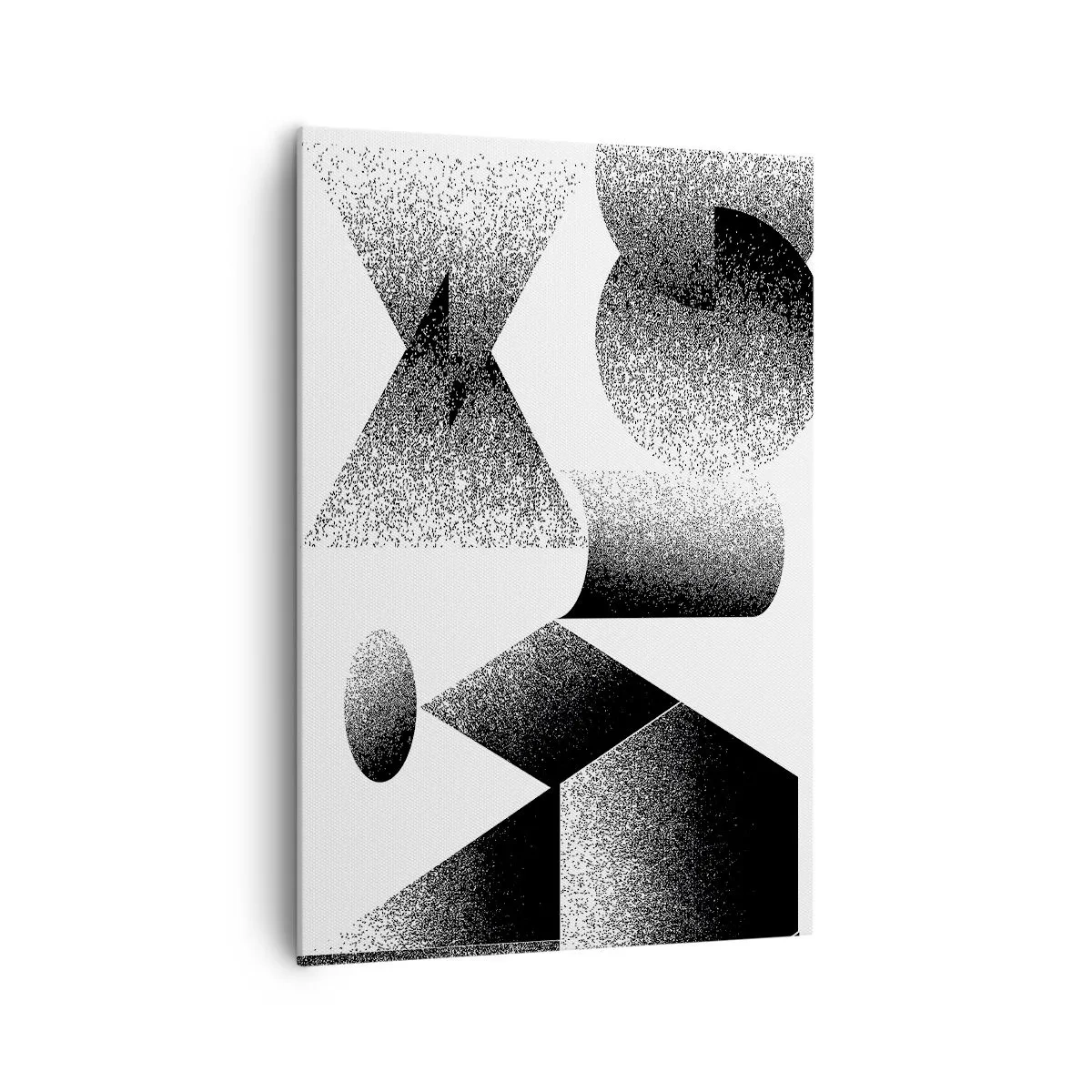 Canvastavla - Bild på duk - Vinklar och ovaler - 70x100 cm