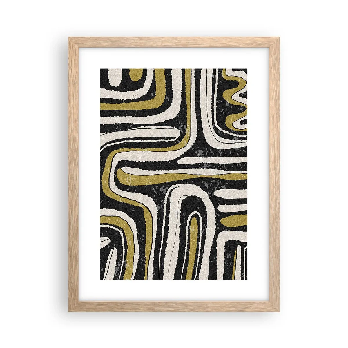 Affisch i ram av ljusek - Komposition: stråk och gränder - 30x40 cm