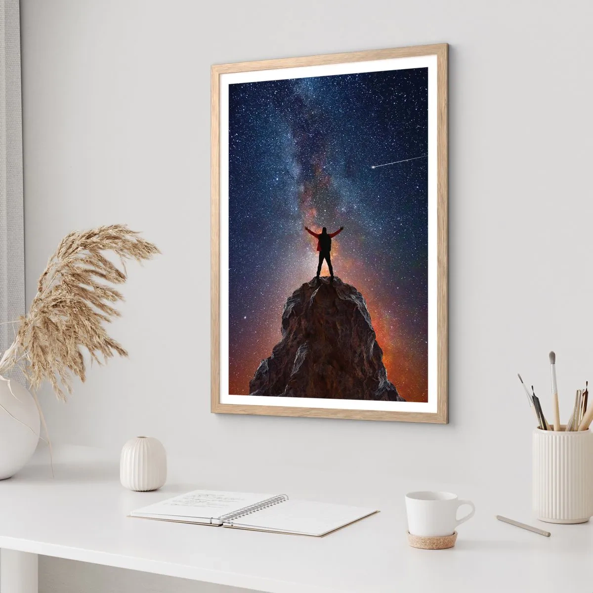 Affisch i ram av ljusek - Kraften är med mig! - 40x50 cm