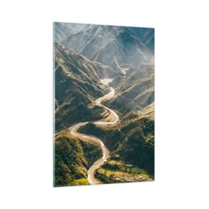 Glastavla - Bild på glas - Direkt från fjällens hjärta - 80x120 cm