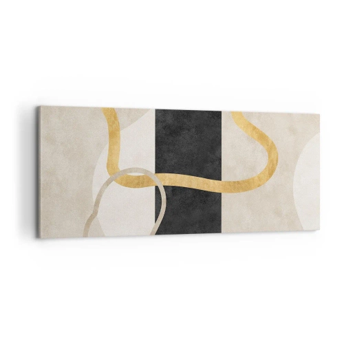 Canvastavla - Bild på duk - Slingrande former - 100x40 cm