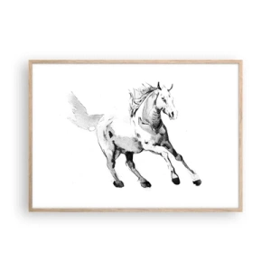 Affisch i ram av ljusek - Obändig själ - 100x70 cm