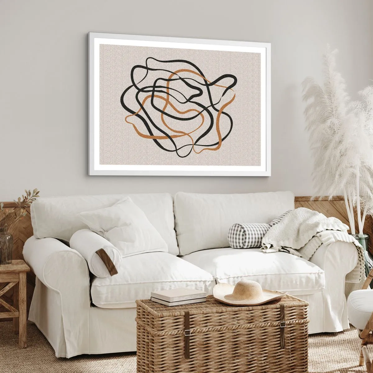Affisch i vit ram - Allt har gått fel - 91x61 cm