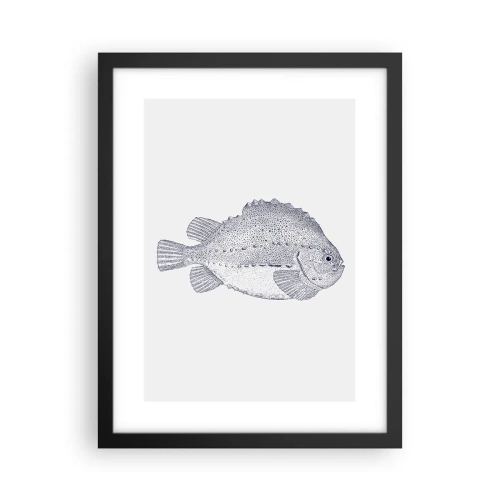 Affisch i svart ram - Till naturforskarens album - 30x40 cm