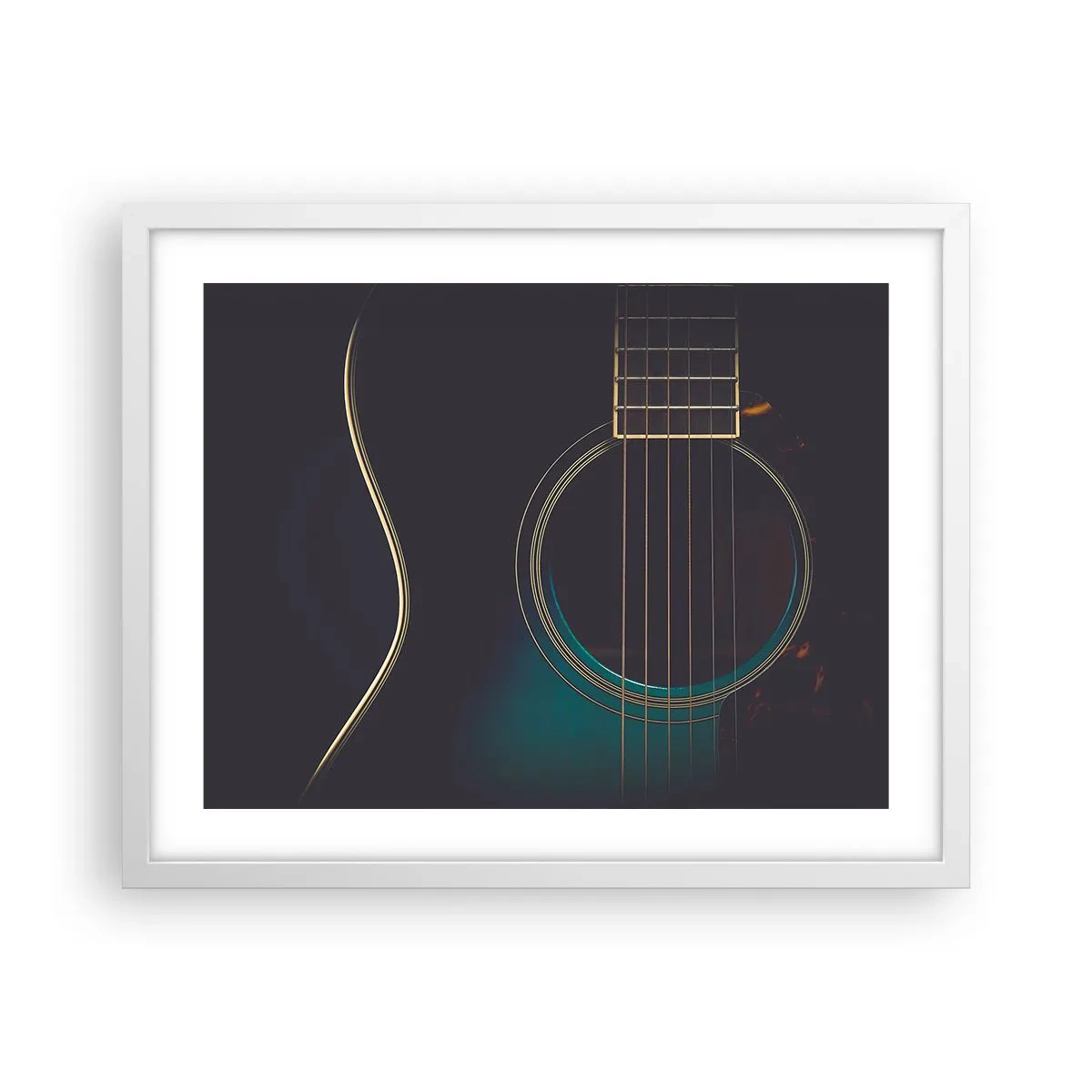 Affisch i vit ram - Ett ögonblick innan det ljuder - 50x40 cm