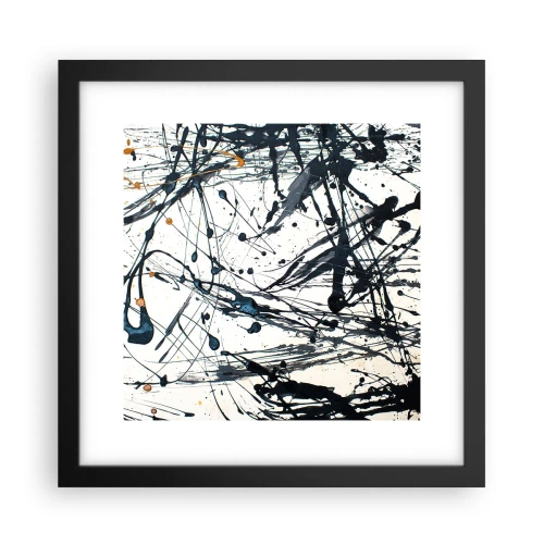 Affisch i svart ram - Med eller utan någon mening? - 30x30 cm