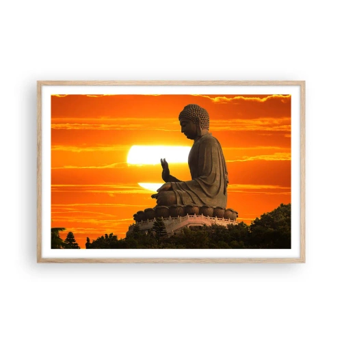 Affisch i ram av ljusek - Utan rädsla för världen - 91x61 cm