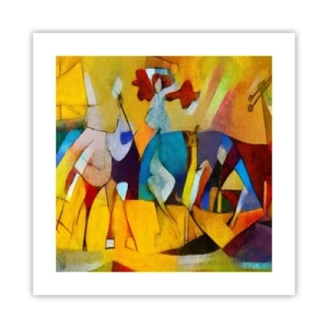 Affisch - Sol - liv -glädje - 40x40 cm