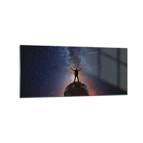 Glastavla - Bild på glas - Kraften är med mig! - 120x50 cm