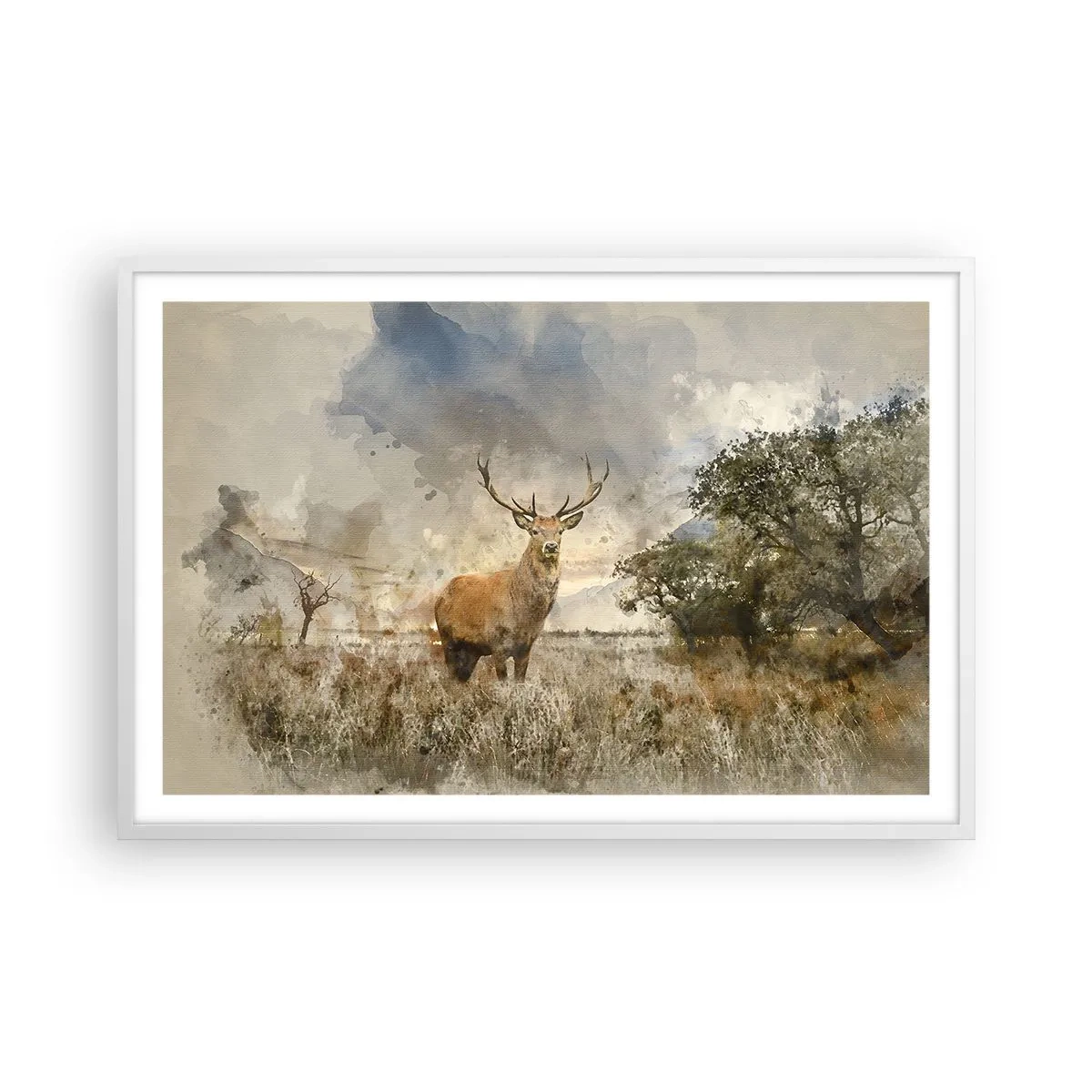 Affisch i vit ram - Värdighet - styrka - dignitet - 91x61 cm