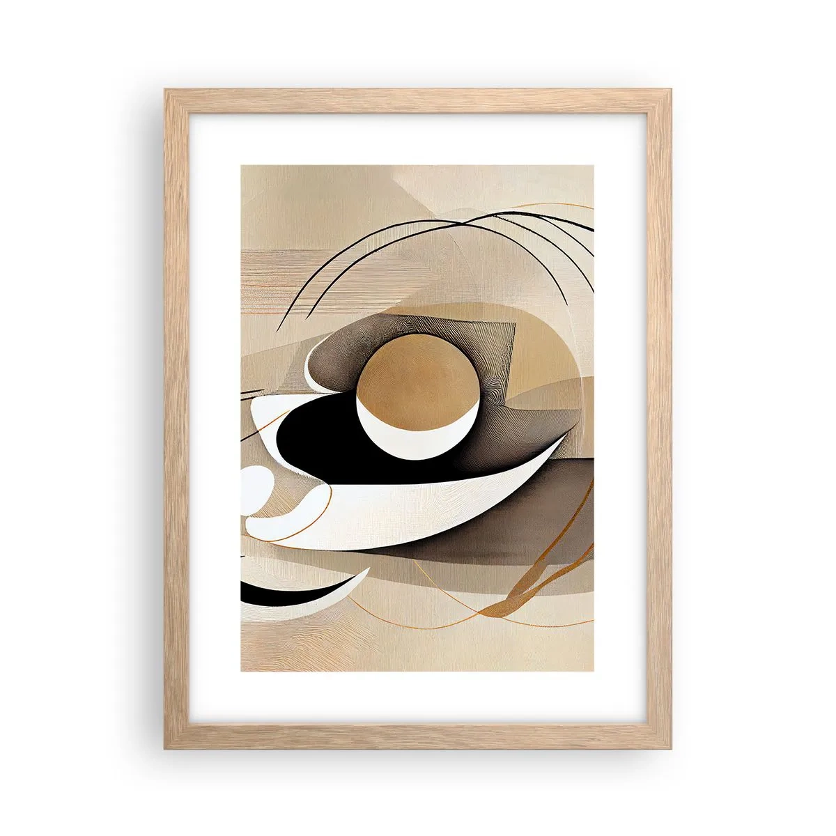 Affisch i ram av ljusek - Komposition: essensen av saker och ting - 30x40 cm