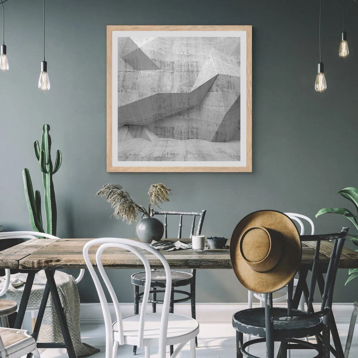 Affisch i ram av ljusek - En riktig utmaning - 50x50 cm