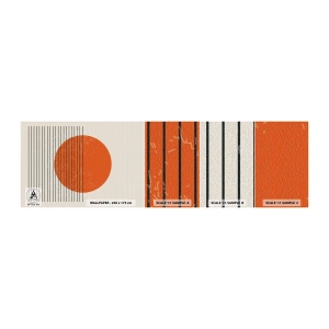 Fototapet Prov Standard Eco - Alltid solen - Sol, Minimalistisk, Rader - 100x30 cm