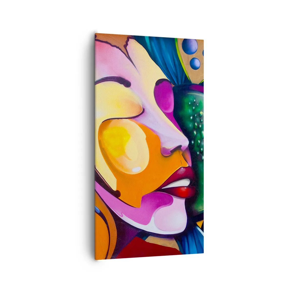 Canvastavla - Bild på duk - Känna på med färg - 65x120 cm