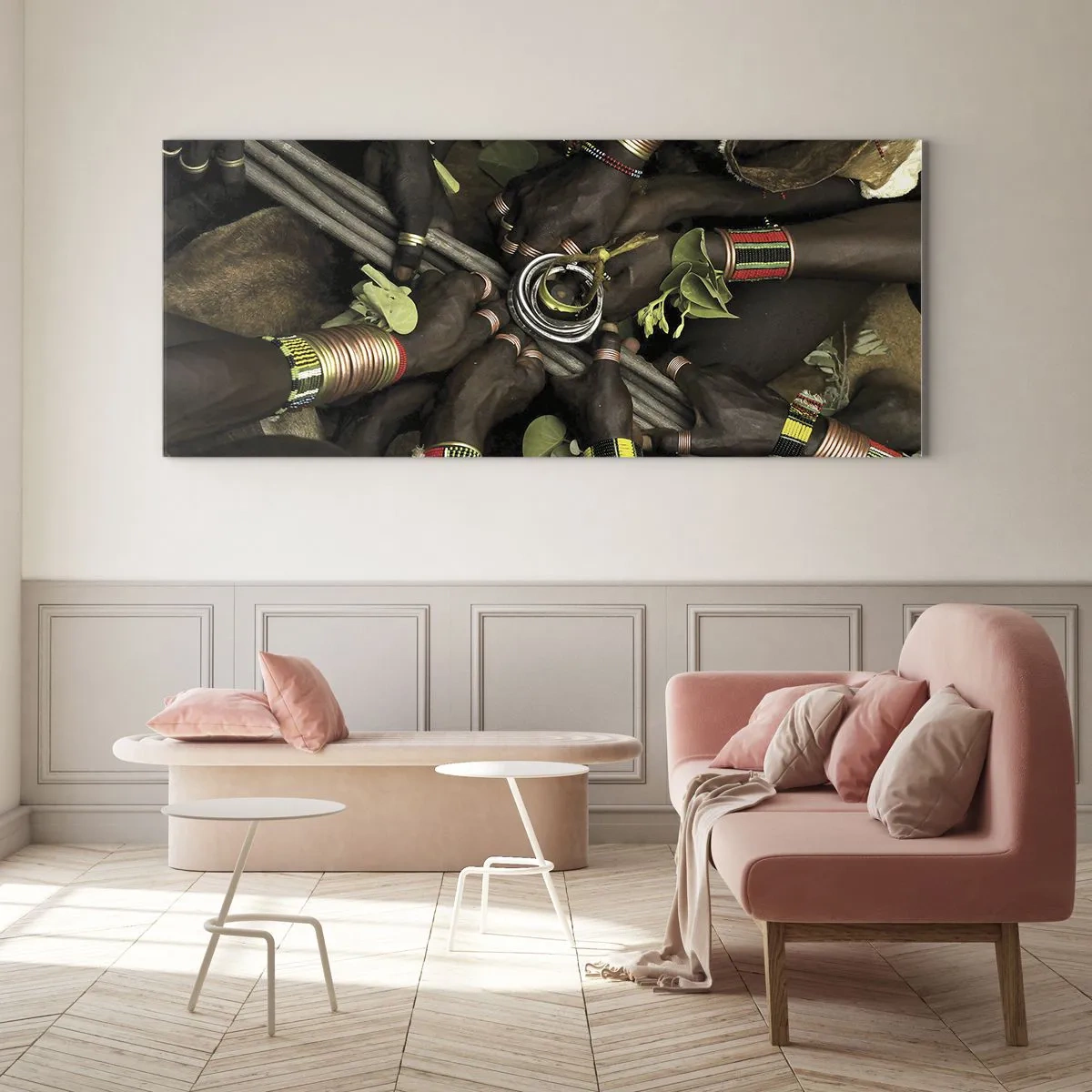 Glastavla - Bild på glas - Vi är tillsammans - 120x50 cm