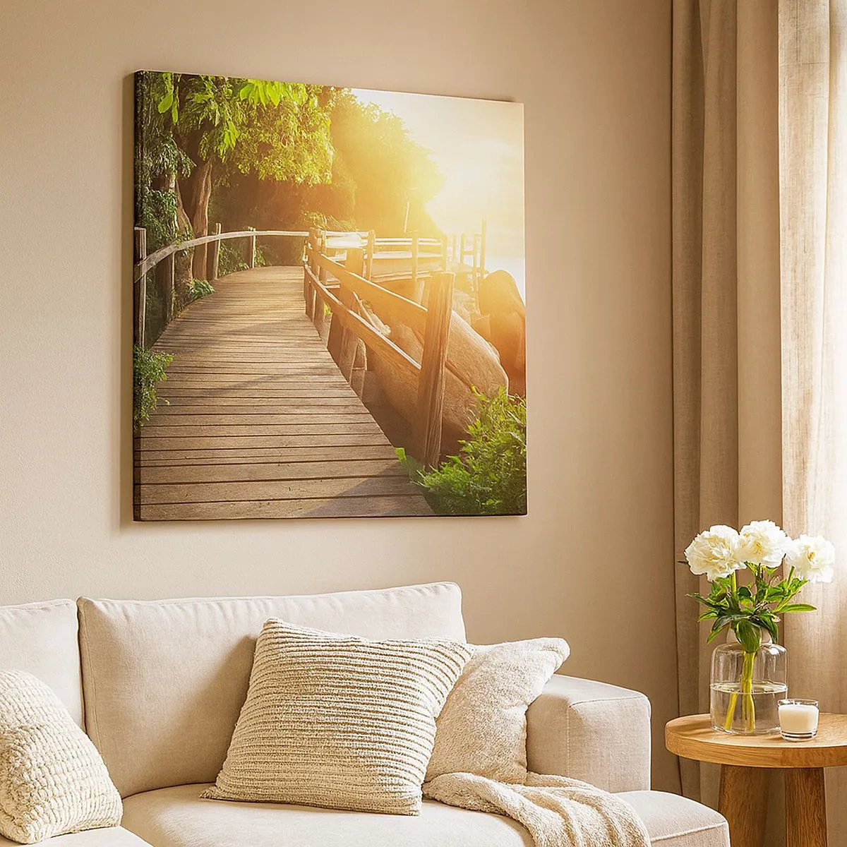 Canvastavla - Bild på duk - Nästa kurva, nästa underverk - 30x30 cm