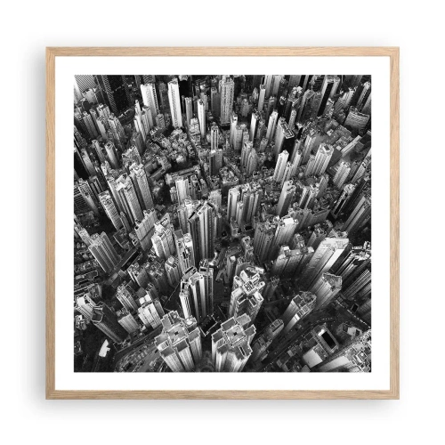 Affisch i ram av ljusek - Hela tiden högre och högre - 60x60 cm