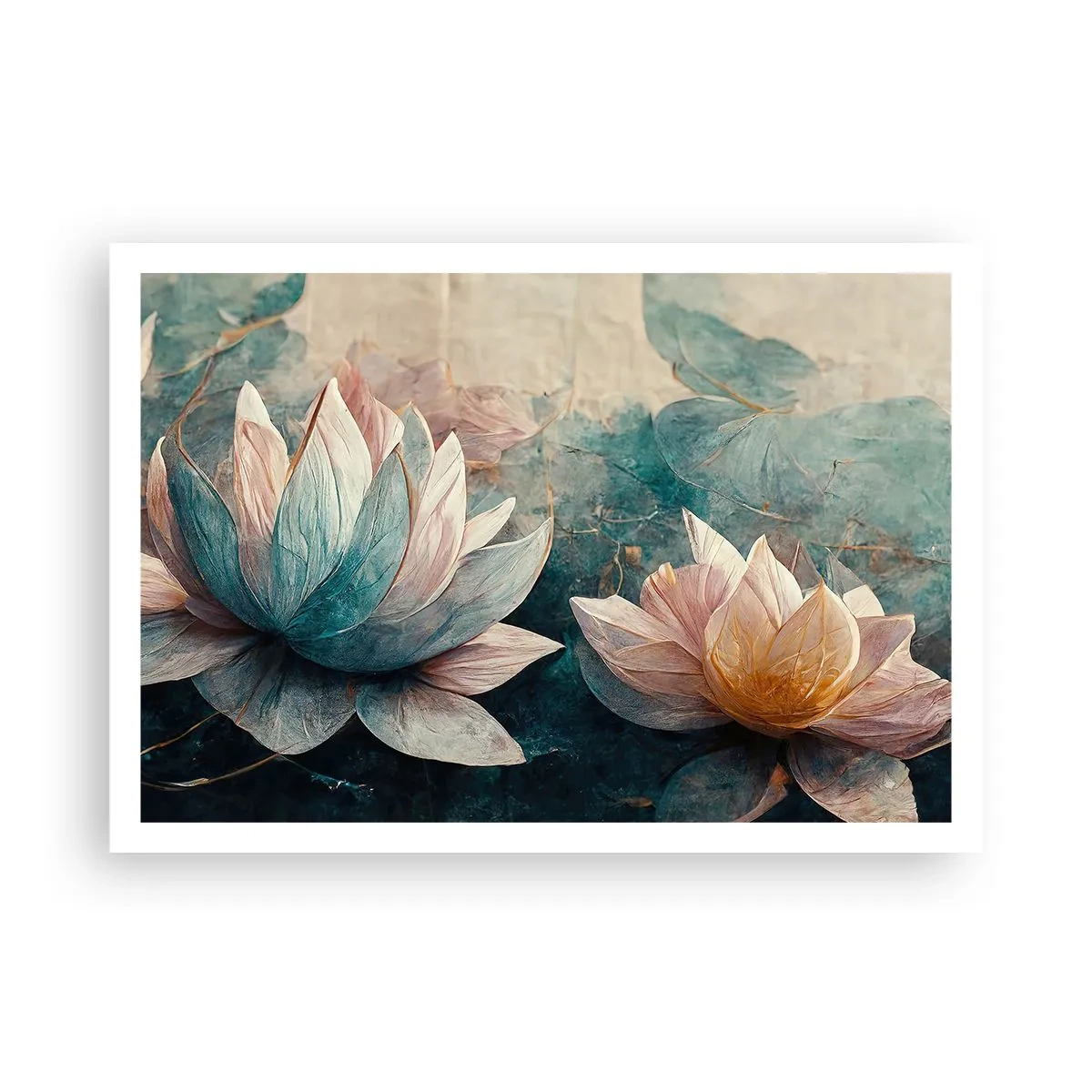 Affisch - Stjärnor i en sjö - 100x70 cm