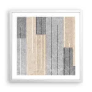 Affisch i vit ram - Komposition: allt i lod - 50x50 cm