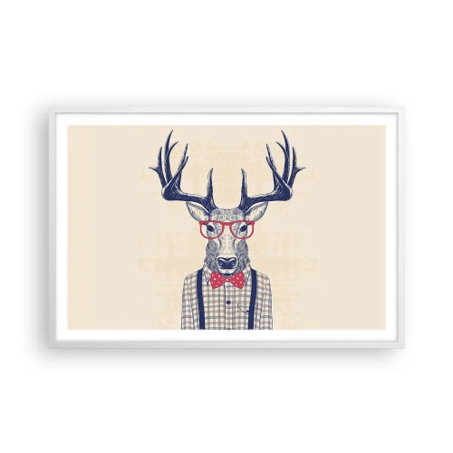 Affisch i vit ram - Rolig extravagans - 91x61 cm