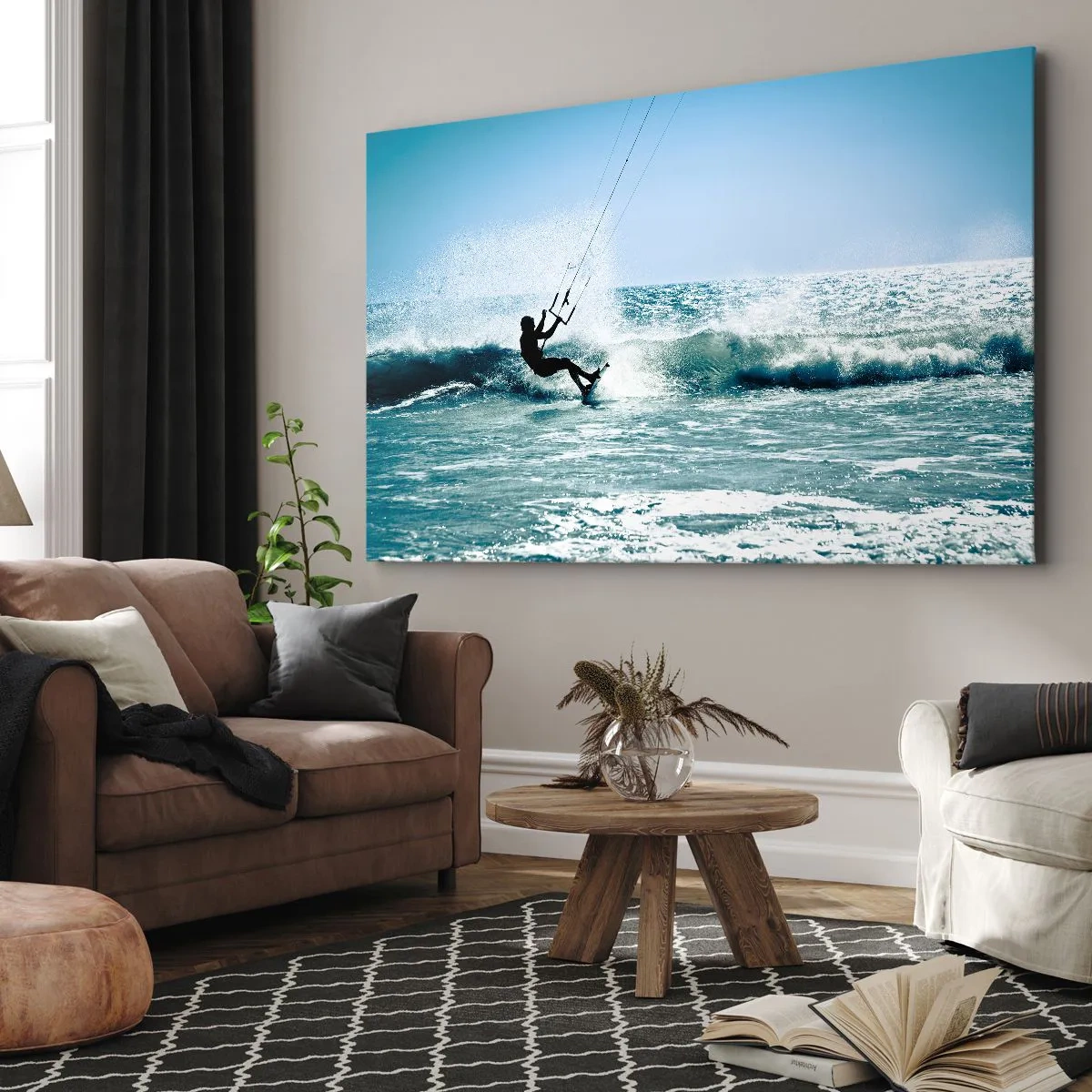 Canvastavla - Bild på duk - Ge upp för vinden - 100x70 cm