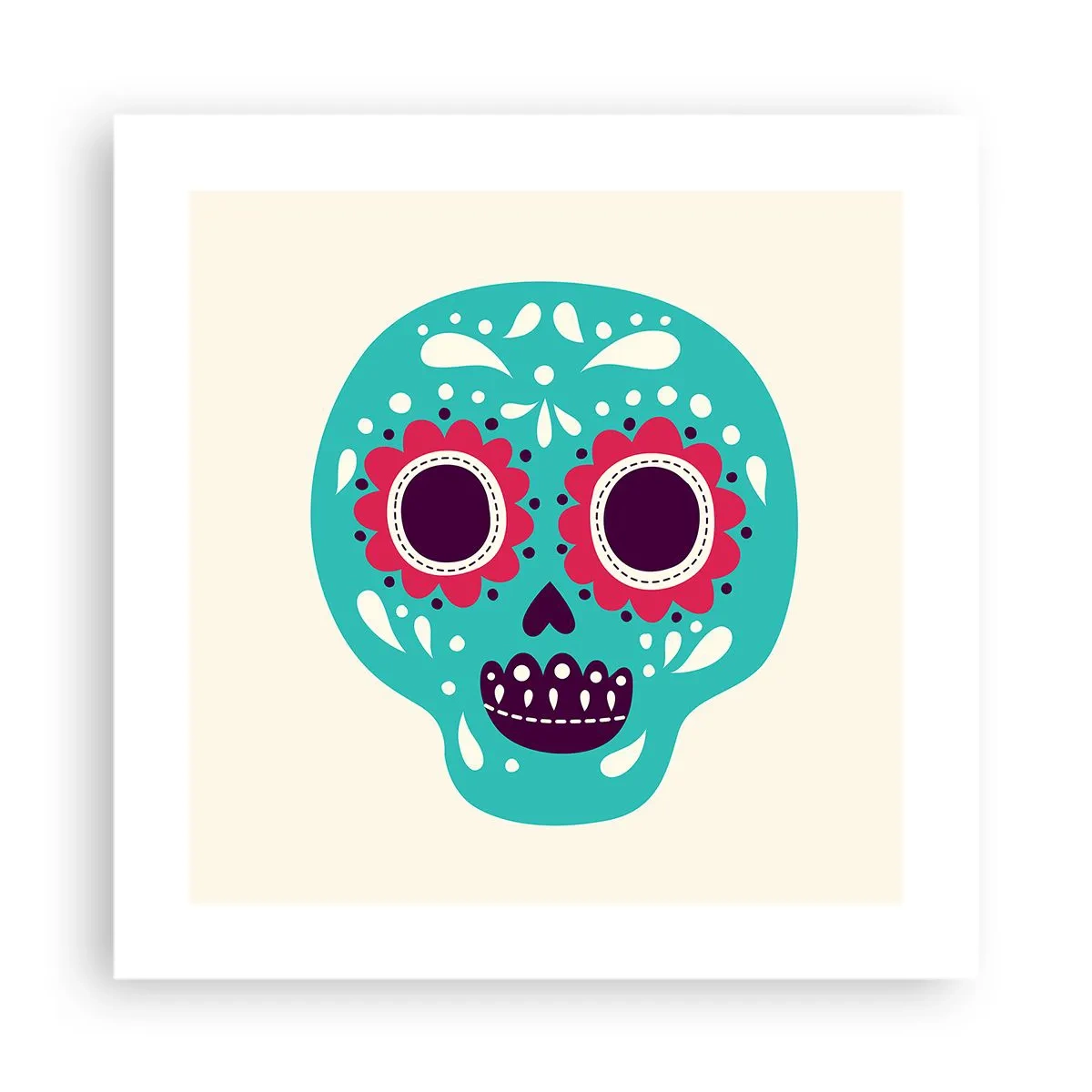 Affisch - Livet - nöje till döden - 40x40 cm