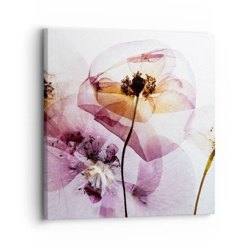 Canvastavla - Bild på duk - Blommornas transparenta kroppar - 30x30 cm