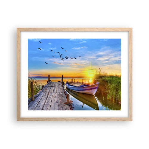 Affisch i ram av ljusek - Adjö, vi ses imorgon - 50x40 cm