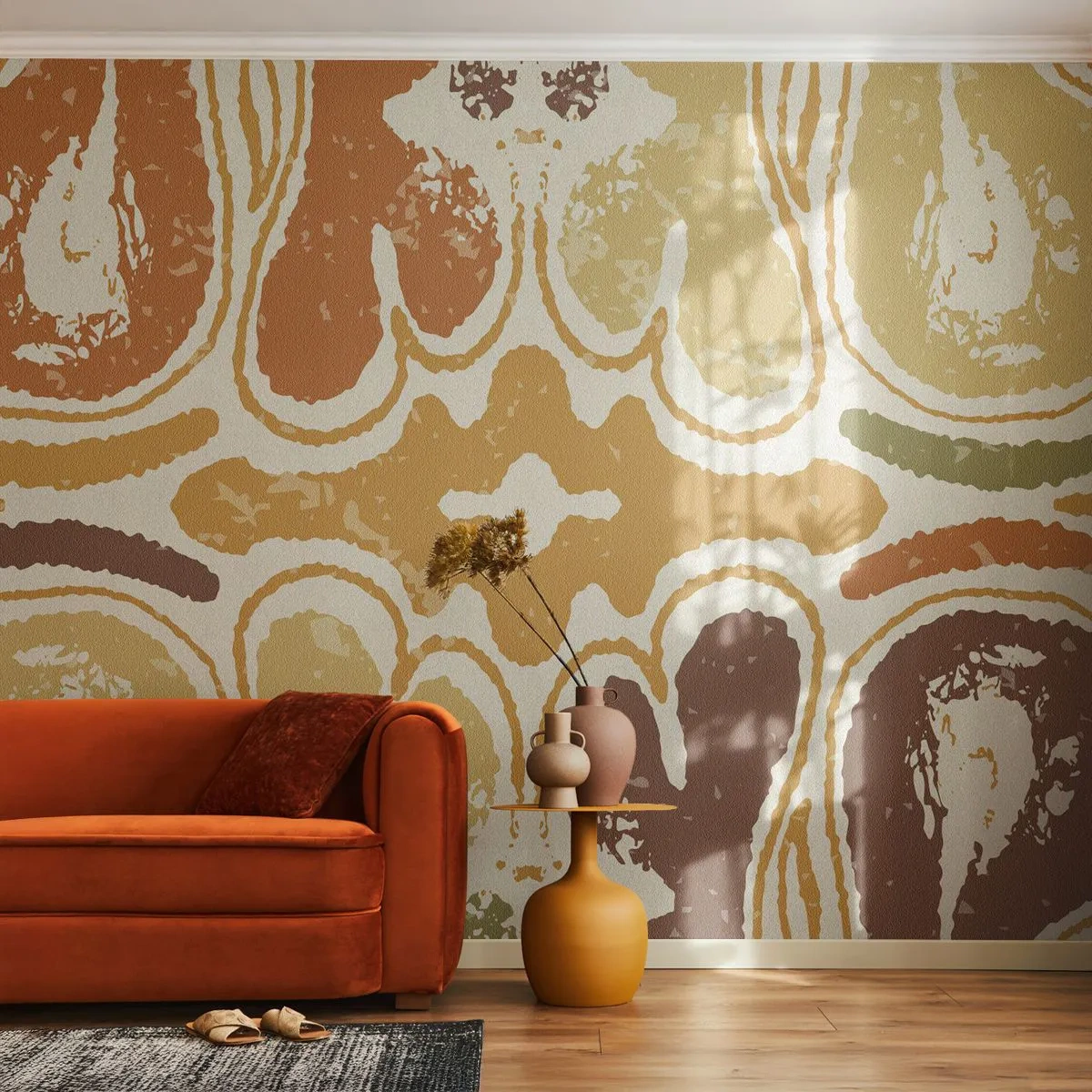 Fototapet Premium Sand - Sentimental abstraktion - Åldrig, Boho, Bit - 400x280 cm