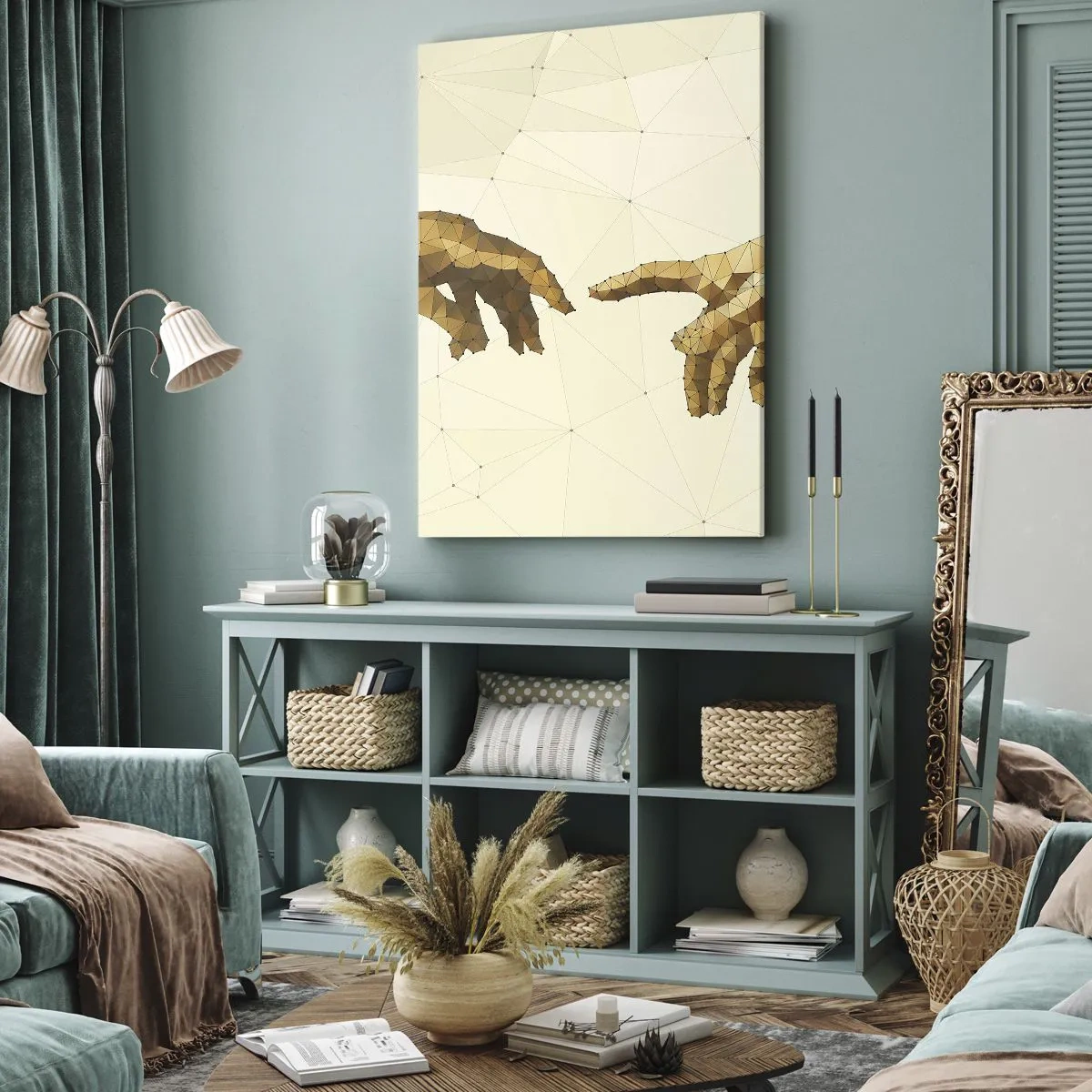 Canvastavla - Bild på duk - Gudomlig geometri - 45x80 cm