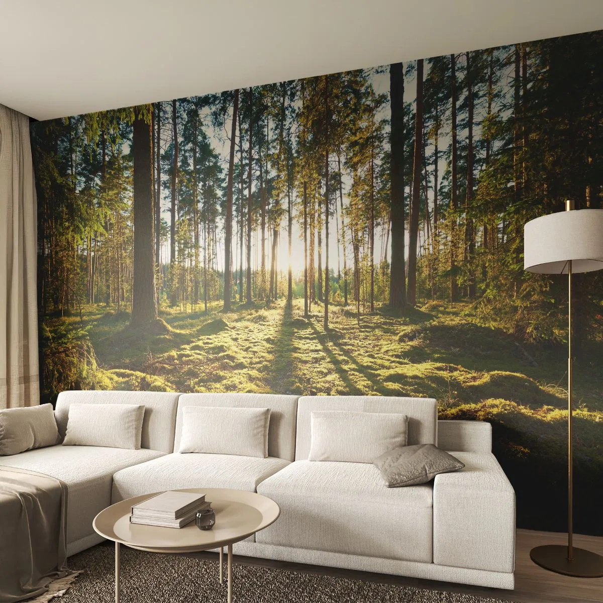 Fototapet Premium Sand - ...Bortom sjunde skogen - Landskap, Skog, Natur - 100x70 cm