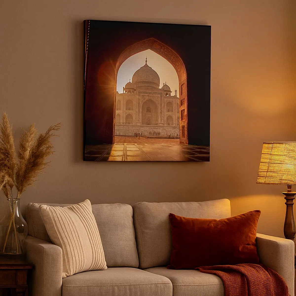 Canvastavla - Bild på duk - Ett monument över överjordisk kärlek - 30x30 cm