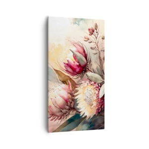 Canvastavla - Bild på duk - Från profil och en face - 55x100 cm