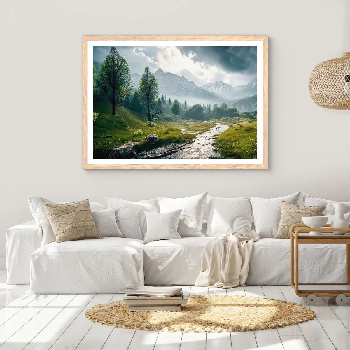 Affisch i ram av ljusek - Fram och tillbaka - 50x40 cm