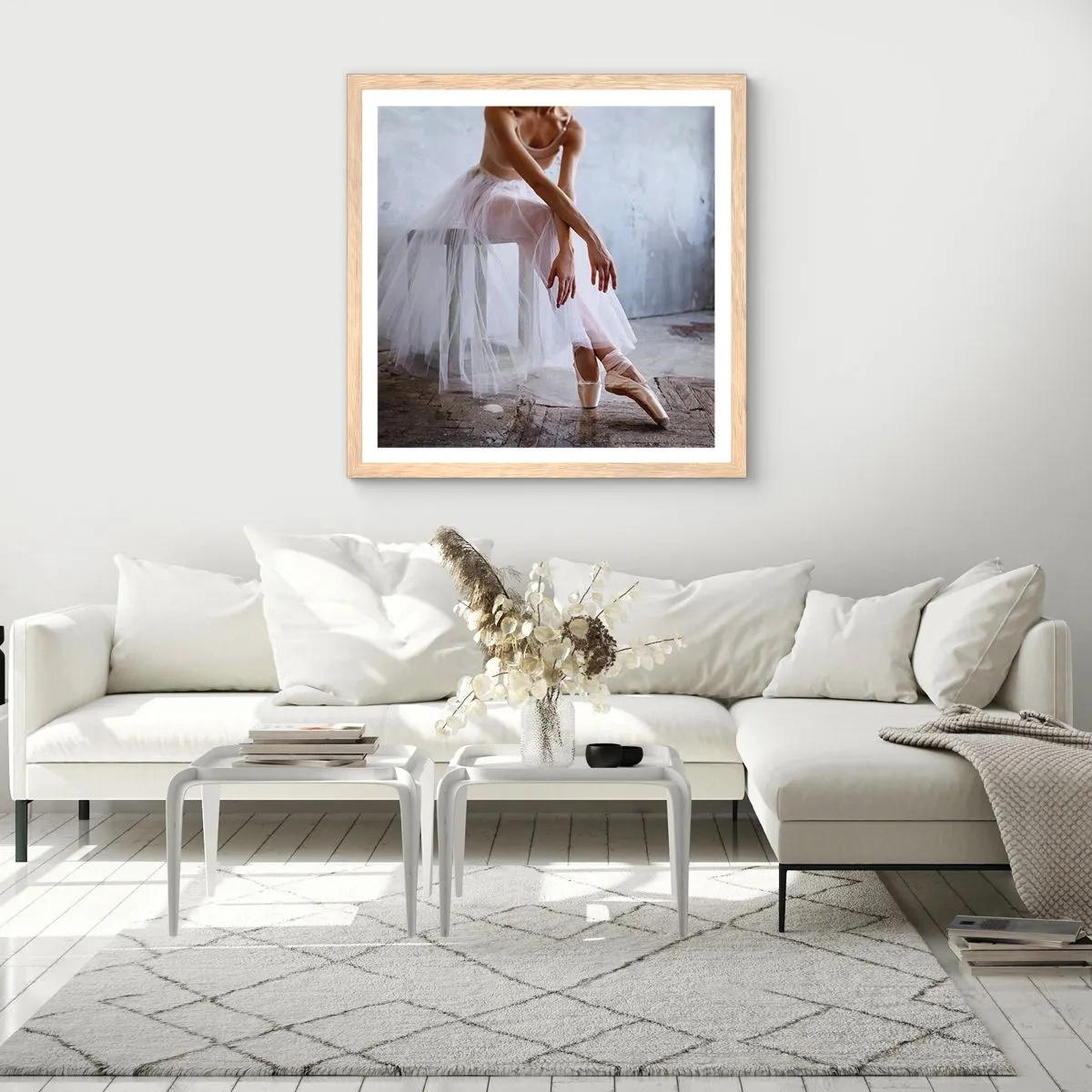 Affisch i ram av ljusek - Innan rampljuset tänds - 50x50 cm