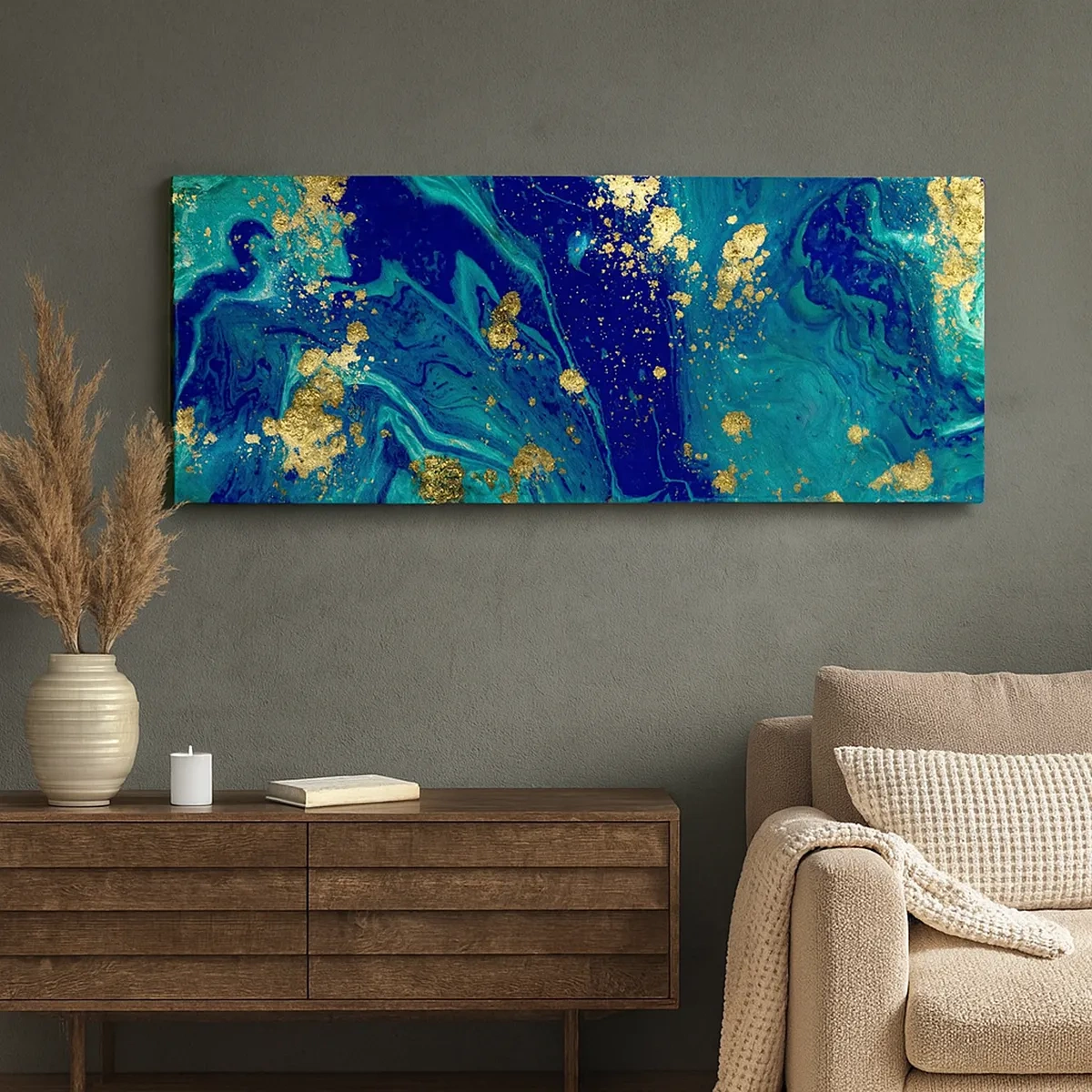 Canvastavla - Bild på duk - Solflingor  - 30x30 cm