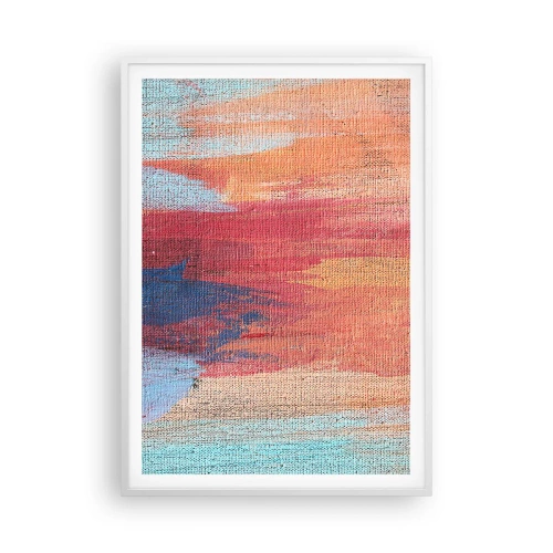 Affisch i vit ram - Rinnande regnbåge - 70x100 cm