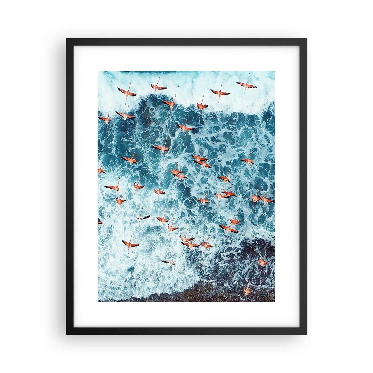 Affisch i svart ram - Kustparad - 40x50 cm