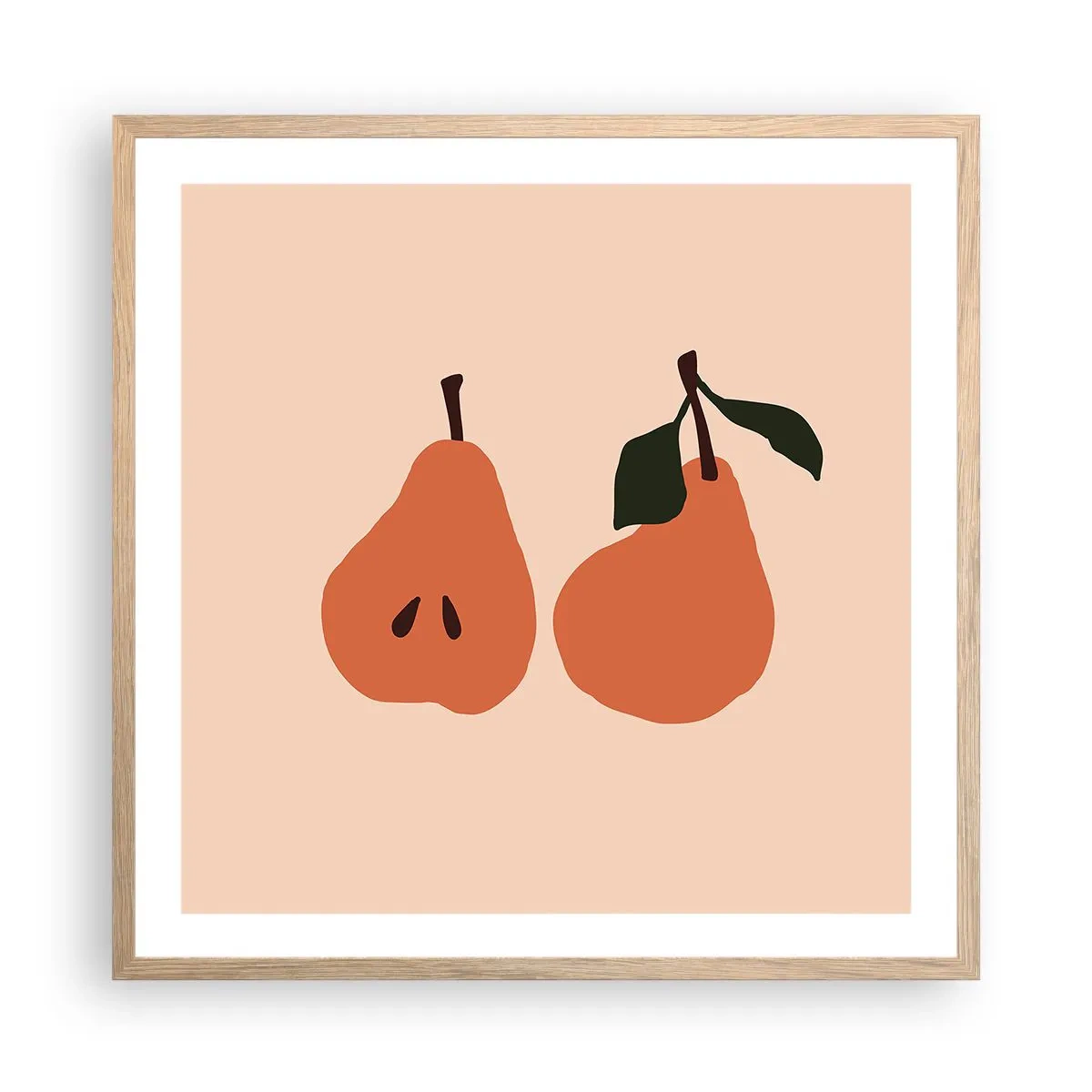 Affisch i ram av ljusek - Bara sötma - 60x60 cm