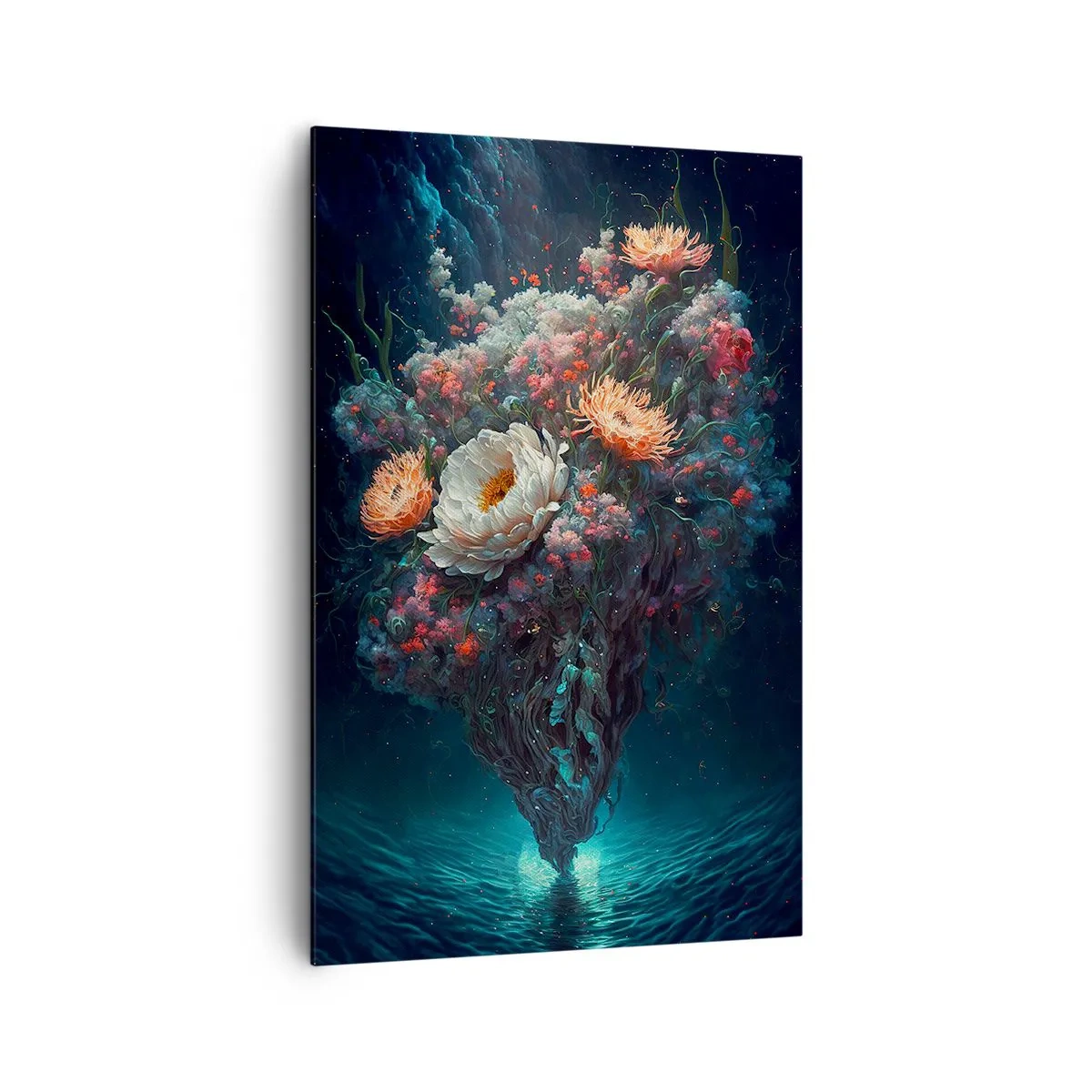 Canvastavla - Bild på duk - Märklig trädgård - 80x120 cm