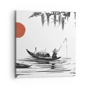 Canvastavla - Bild på duk - Asiatisk eftermiddag - 70x70 cm