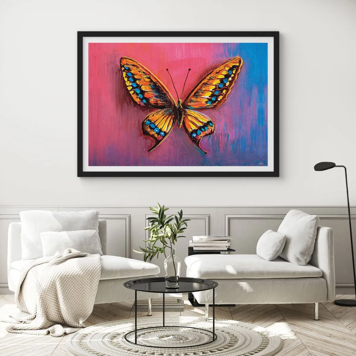 Affisch i svart ram - Naturens klenoder - 100x70 cm
