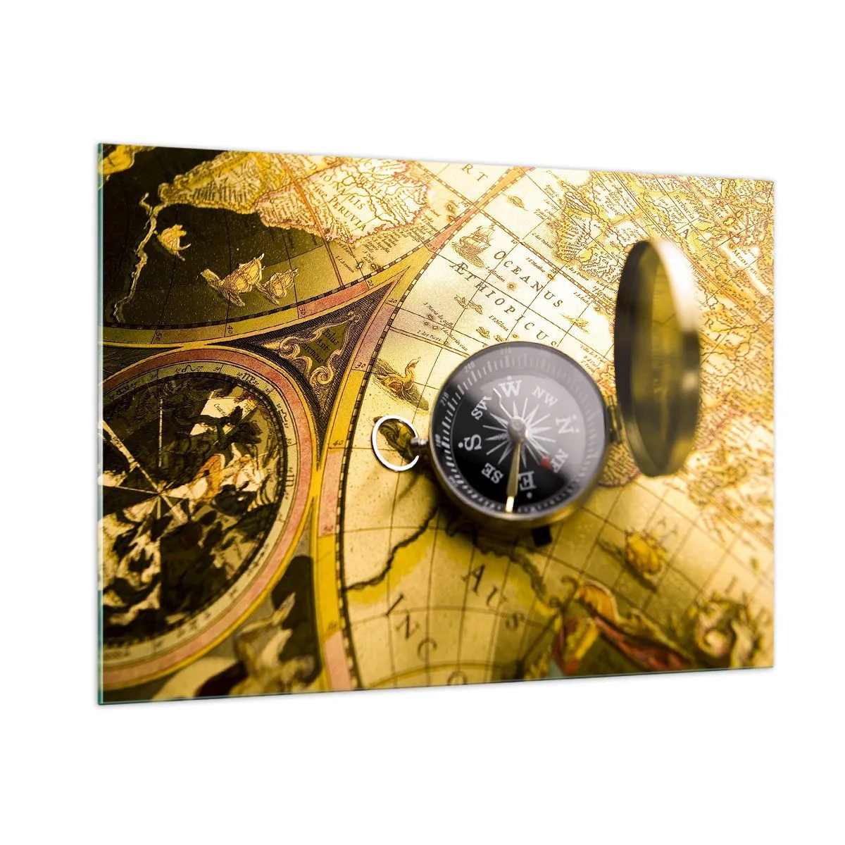 Glastavla - Bild på glas - Kanske till världens ände? - 100x70 cm