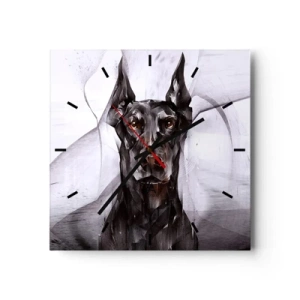 Väggklocka - Klocka på glas - Rasren - 30x30 cm
