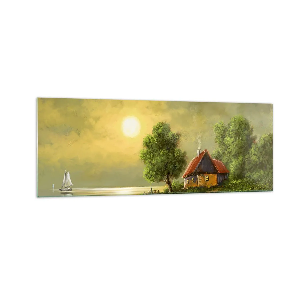 Glastavla - Bild på glas - Vackert som från en bild - 140x50 cm