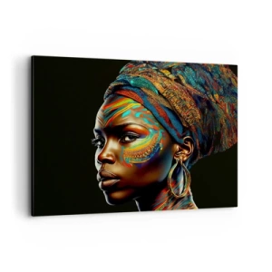 Canvastavla - Bild på duk - Afrikansk drottning - 100x70 cm